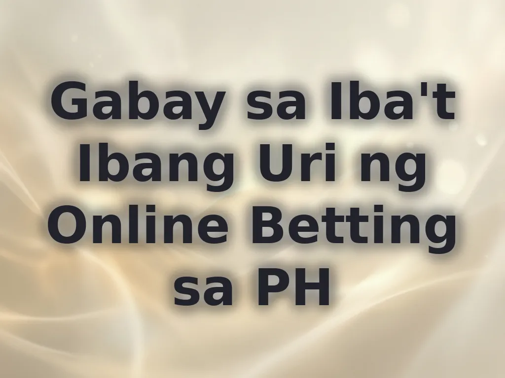 Online betting categories